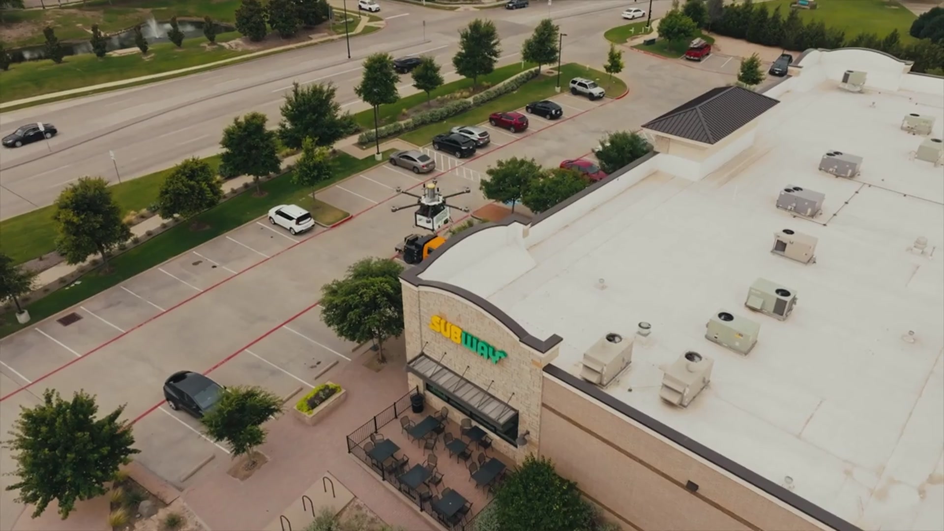 'Video thumbnail for Subway U.F.O. Drone Delivers to our House'
