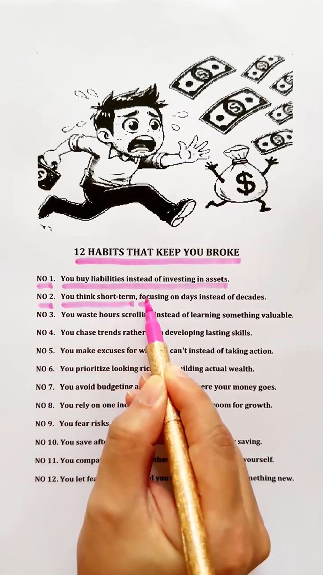 'Video thumbnail for 12 habits that keep you broke'
