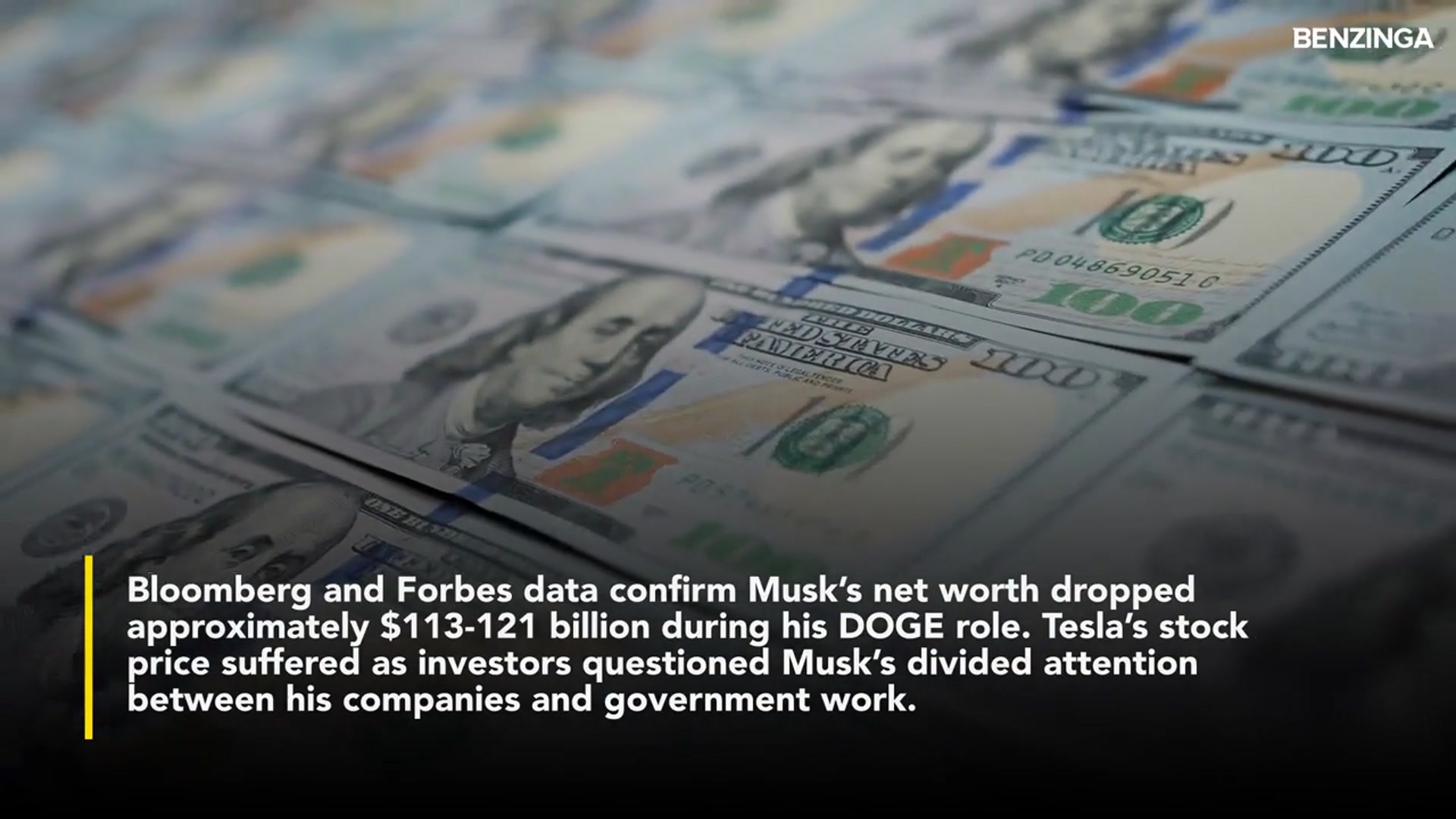 'Video thumbnail for Elon Musk Took A $113 Billion Hit Over Trump's DOGE Mission- Calls It 'Worth It''