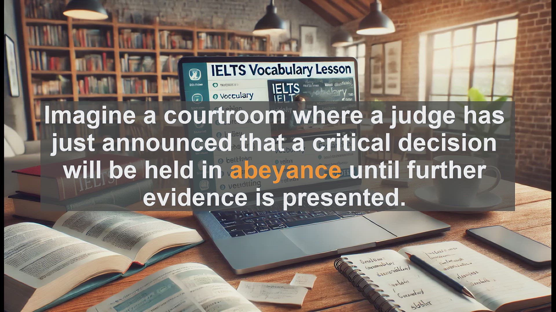 Video thumbnail for 5000 Must Know IELTS 8.0 Vocabulary - Abeyance: Mastering a Sophisticated IELTS Vocabulary Term