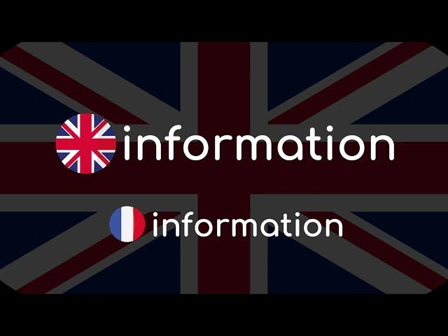 Video thumbnail for Comment prononcer « information » en anglais
