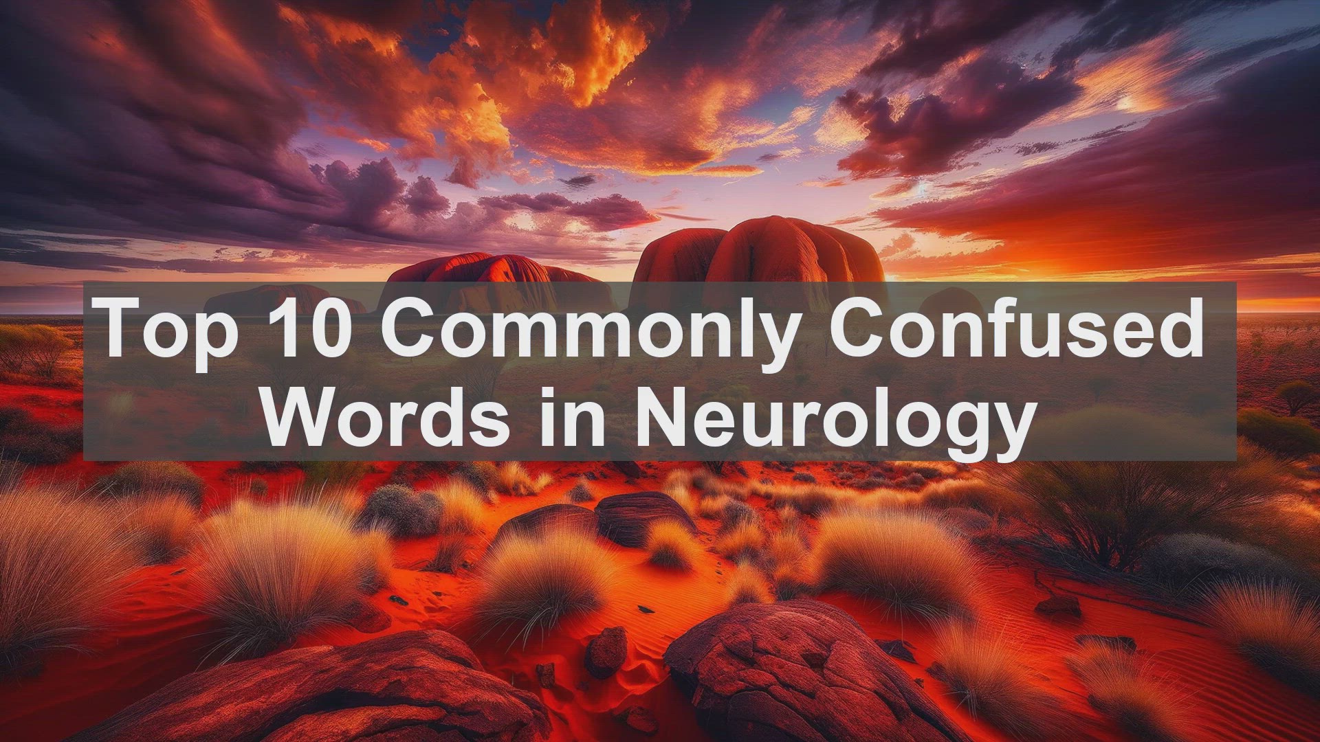'Video thumbnail for Top 10 Commonly Confused Words in Neurology'