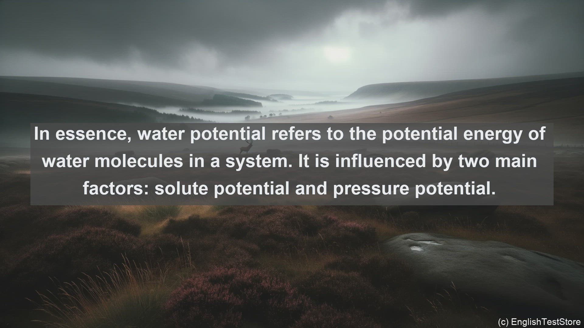 'Video thumbnail for Water potential in science  definition and examples'