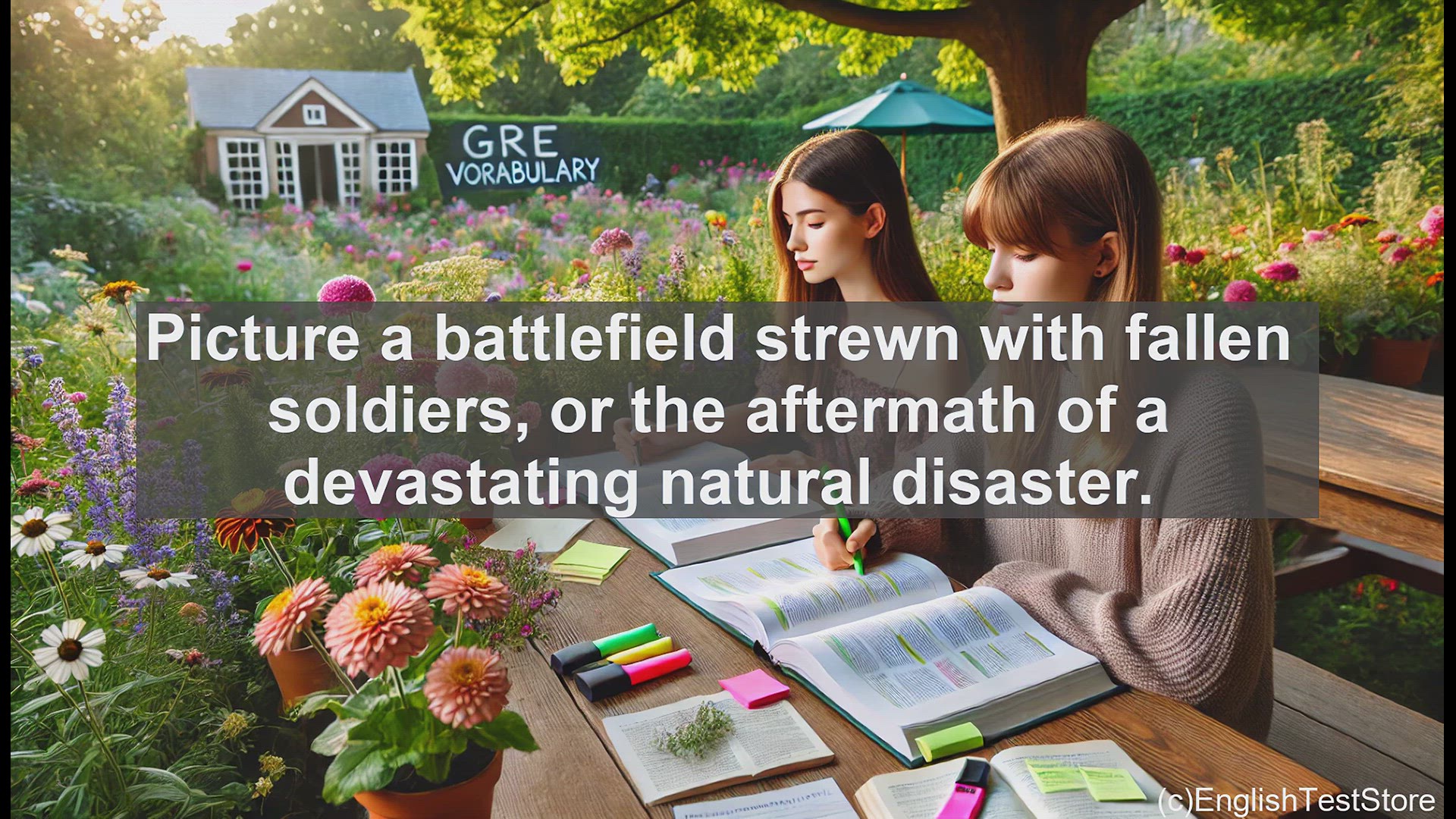 'Video thumbnail for GRE Vocabulary Lesson: Carnage - The Devastating Aftermath of Violence and Destruction'