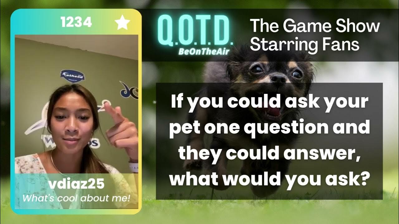 Video thumbnail for Our Favorite Answers: vdiaz25 wants to ask her dog about zoomies. Yes!!