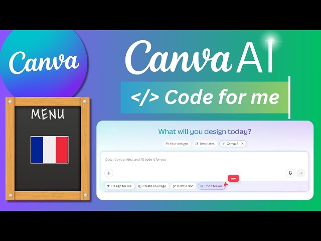 'Video thumbnail for How Canva’s AI Tool 'Code for Me' Revolutionizes Web Design for Beginners'