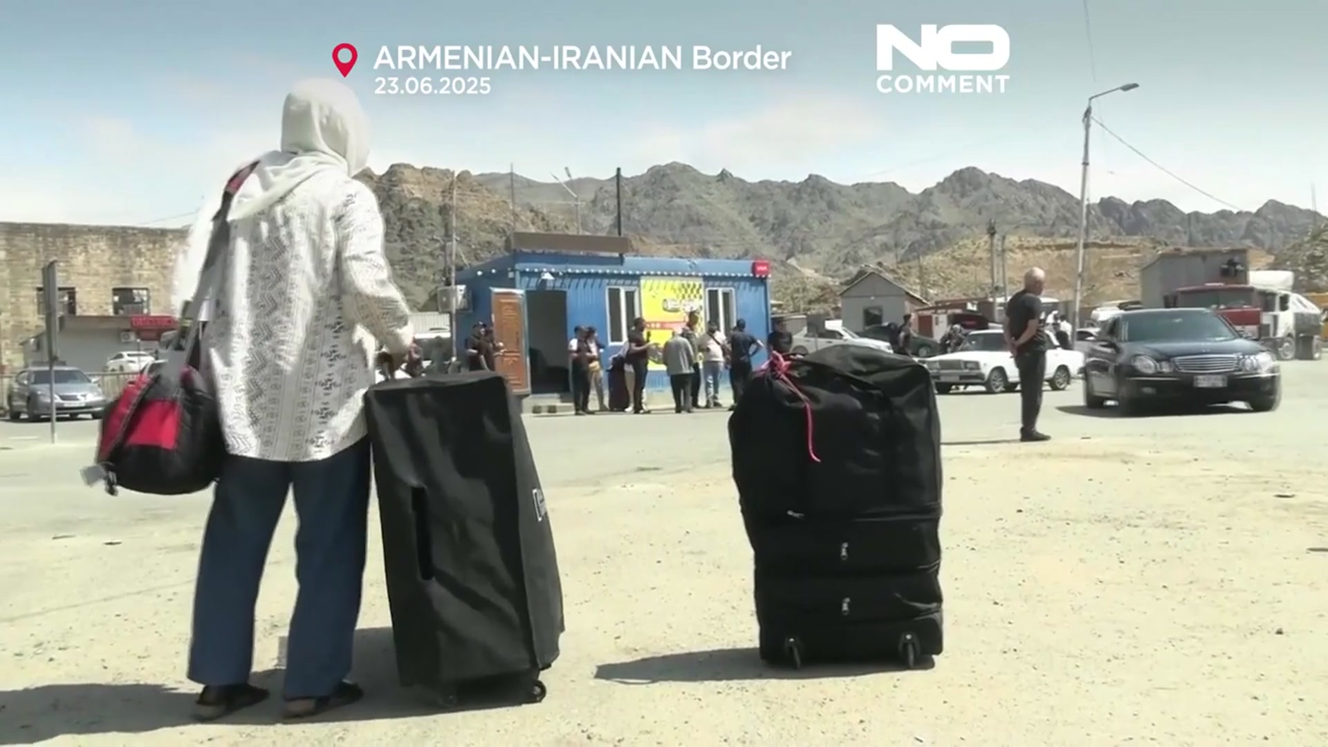 'Video thumbnail for Fleeing airstrikes, Iranians seek relief in neighboring countries'