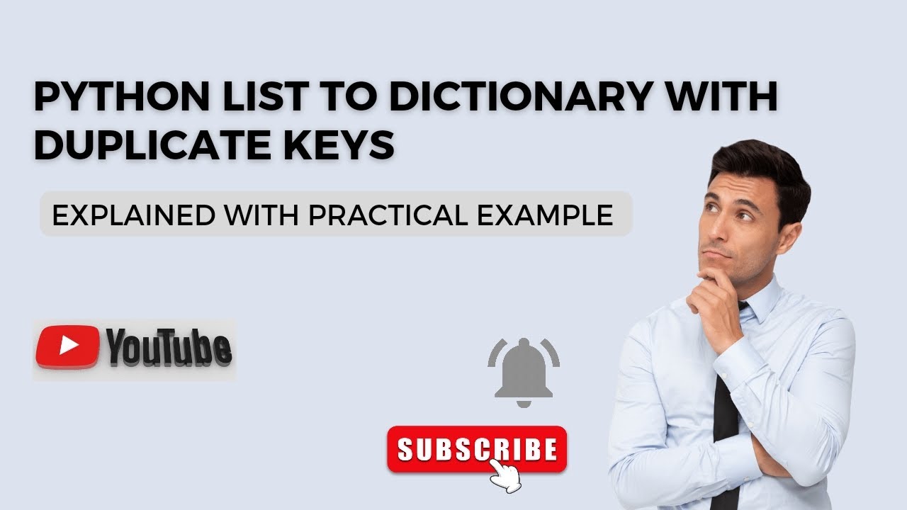 'Video thumbnail for Python List to Dictionary with Duplicate Keys - Python Tutorial'