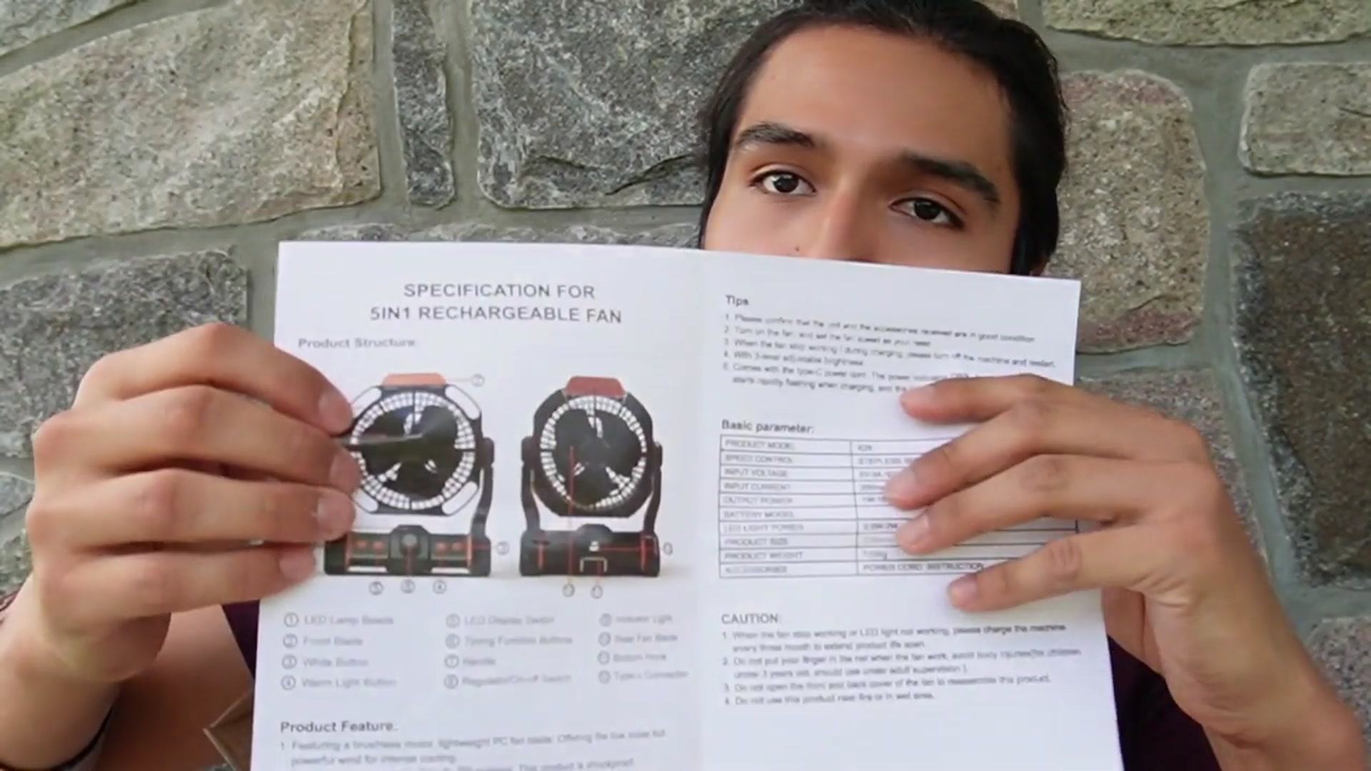 'Video thumbnail for PINSAI Camping Fan Review'