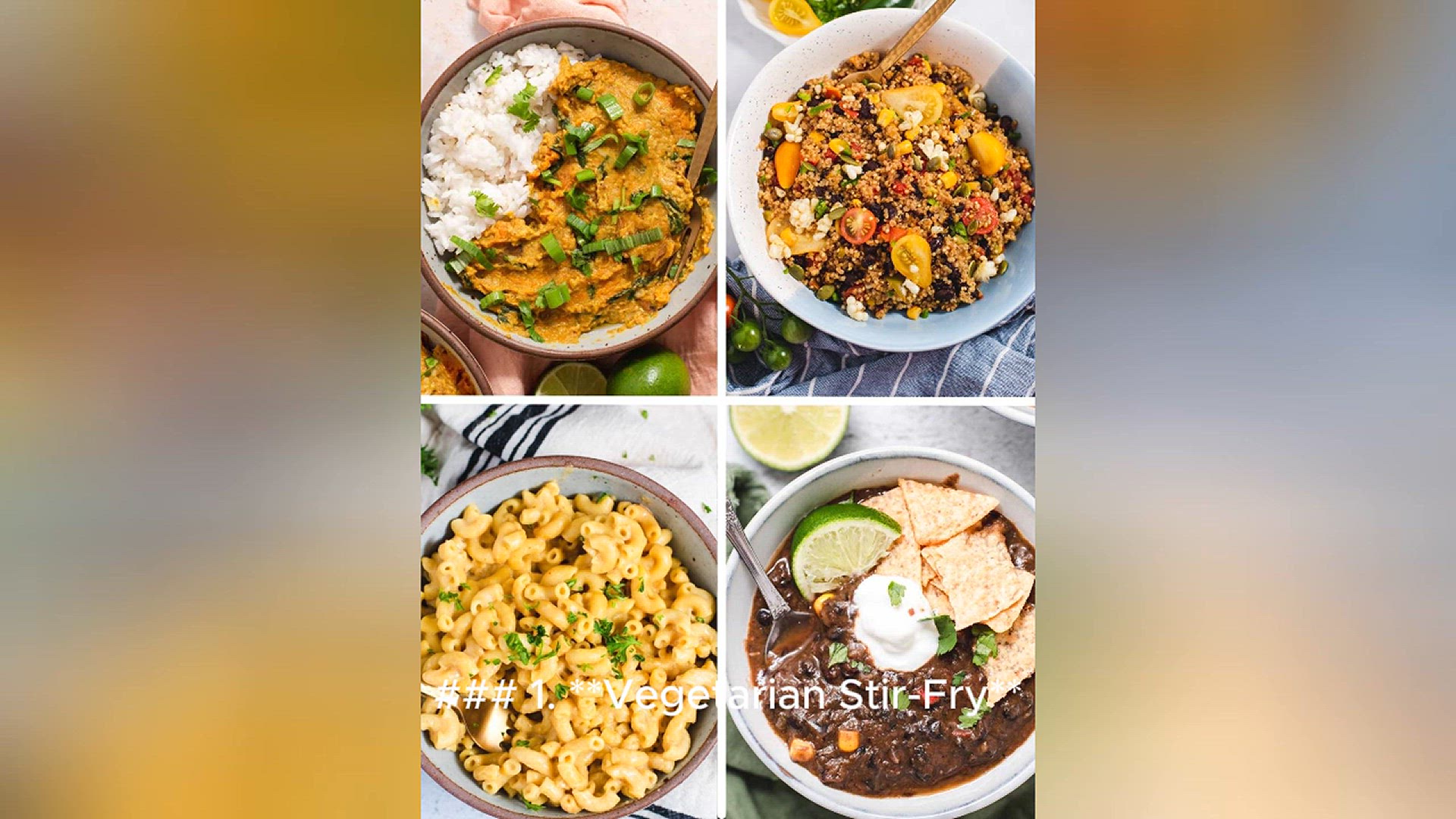 Video thumbnail for 5 quick vegetarian dinner recipe