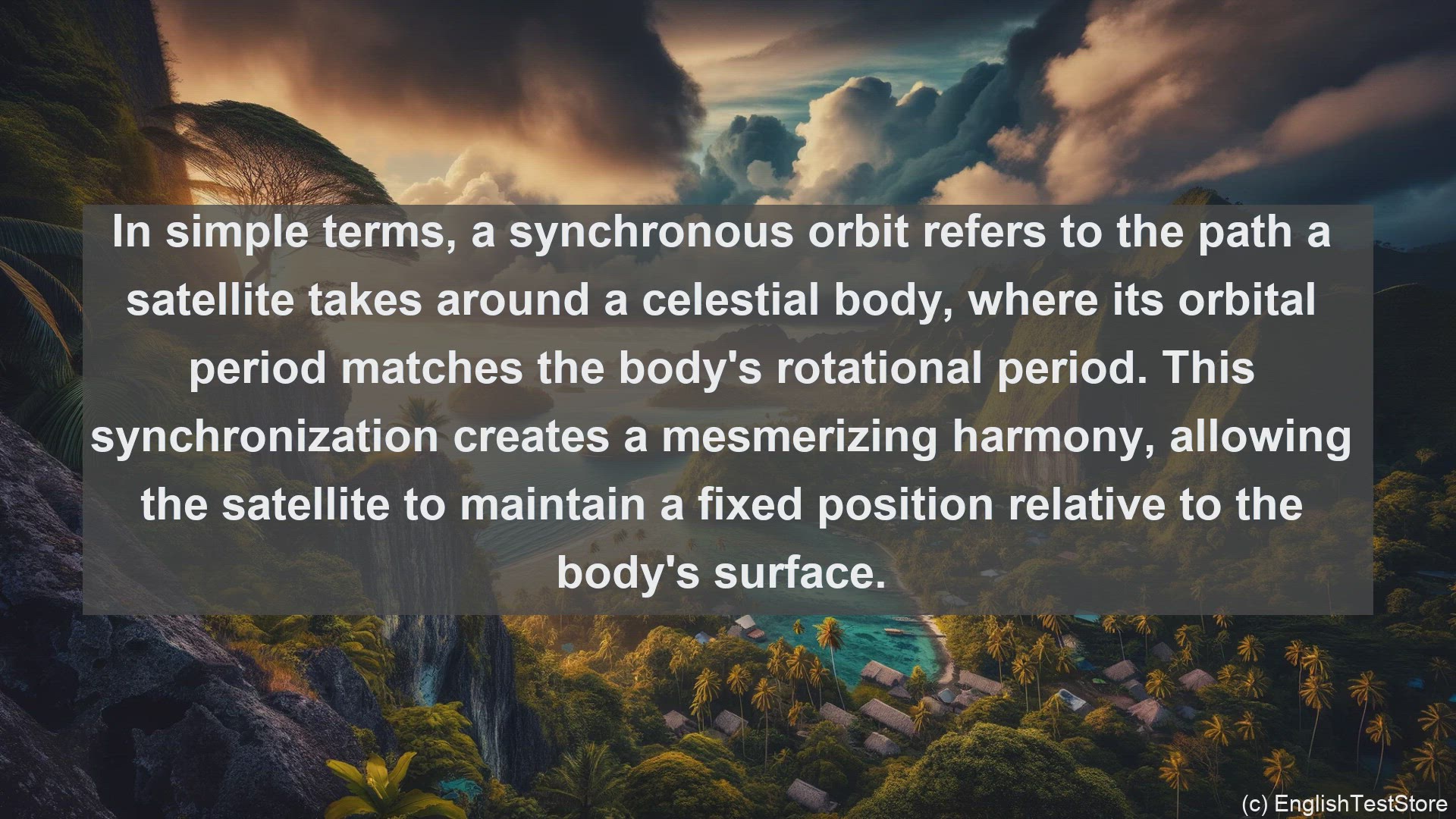 'Video thumbnail for Synchronous orbit in science  definition and examples'