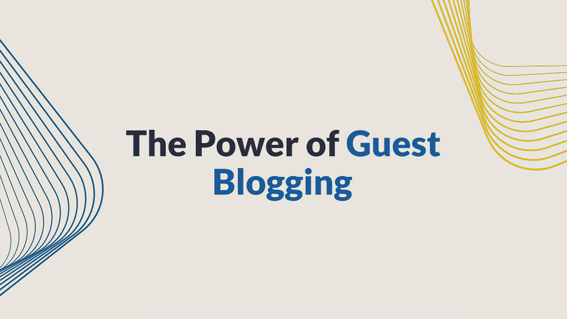'Video thumbnail for Guest Blogging For Extra Traffic'