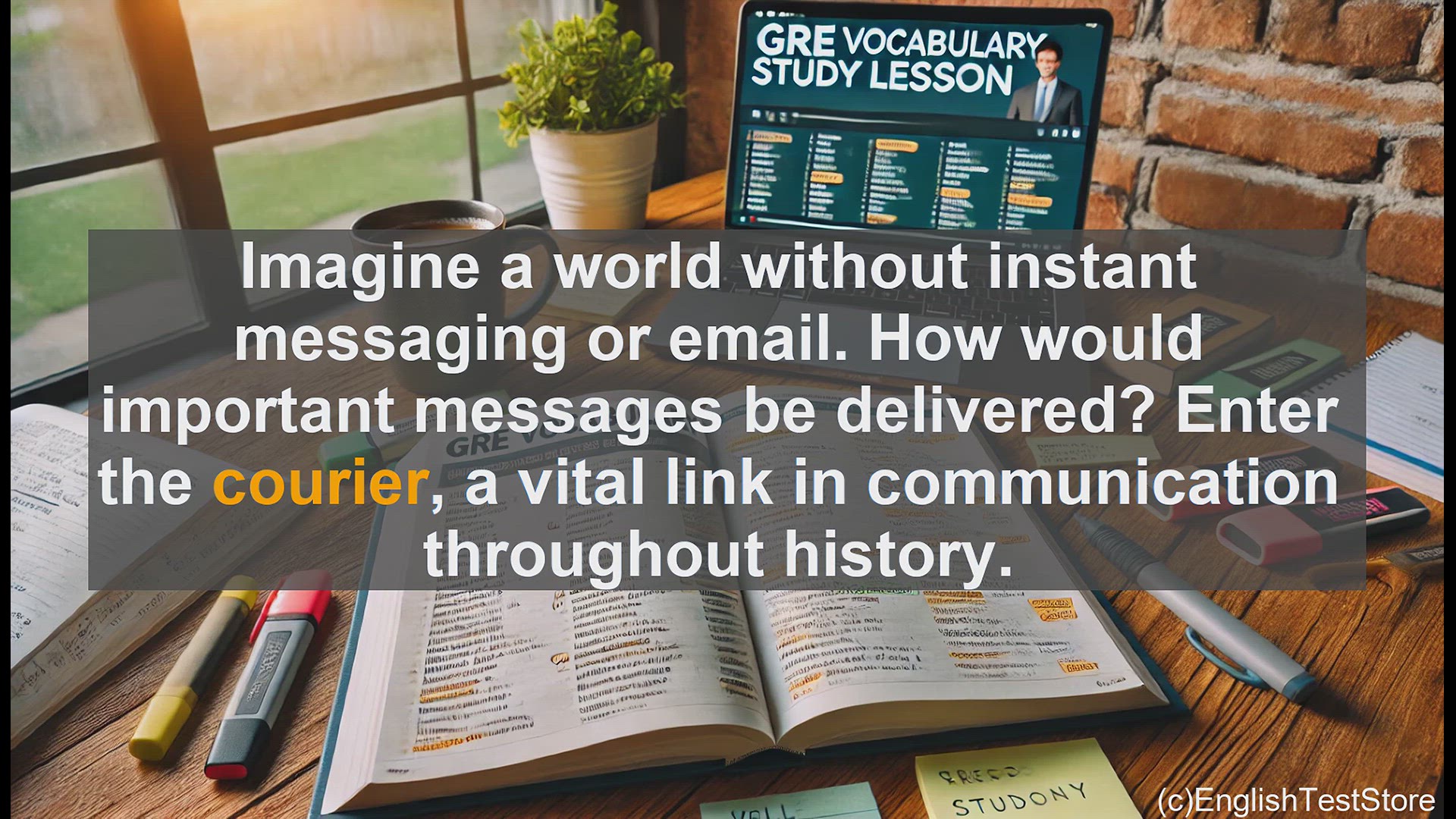 'Video thumbnail for GRE Vocabulary Lesson: The Vital Role of Couriers in Communication'