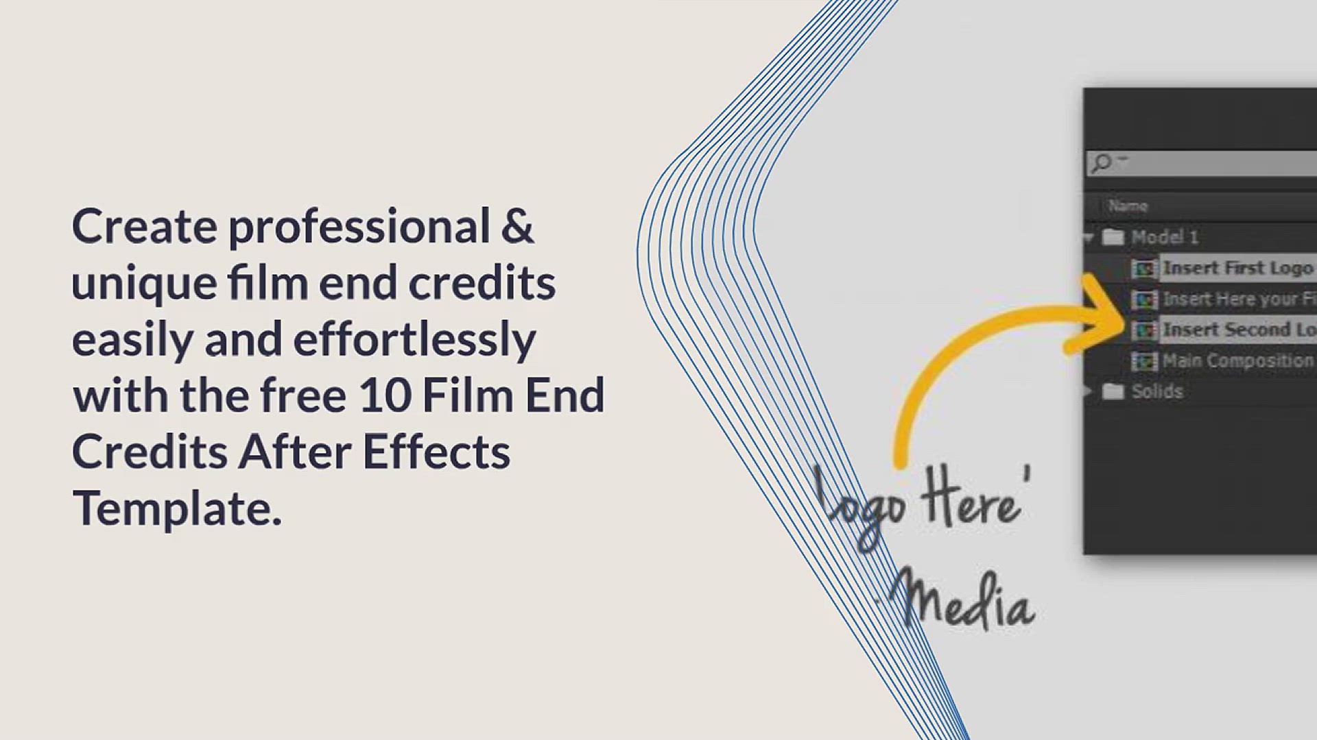 'Video thumbnail for FREE – 10 Film End Credits After Effects Template'