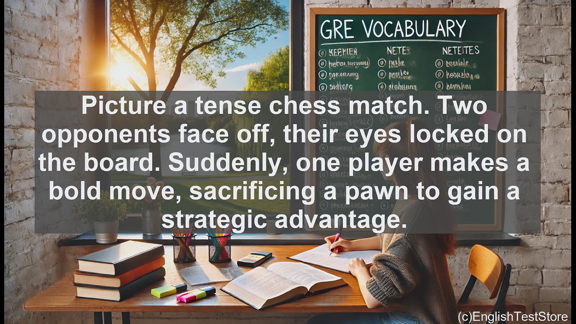 'Video thumbnail for GRE Vocabulary Lesson: The Art of the Gambit - Exploring Strategic Moves Beyond Chess'