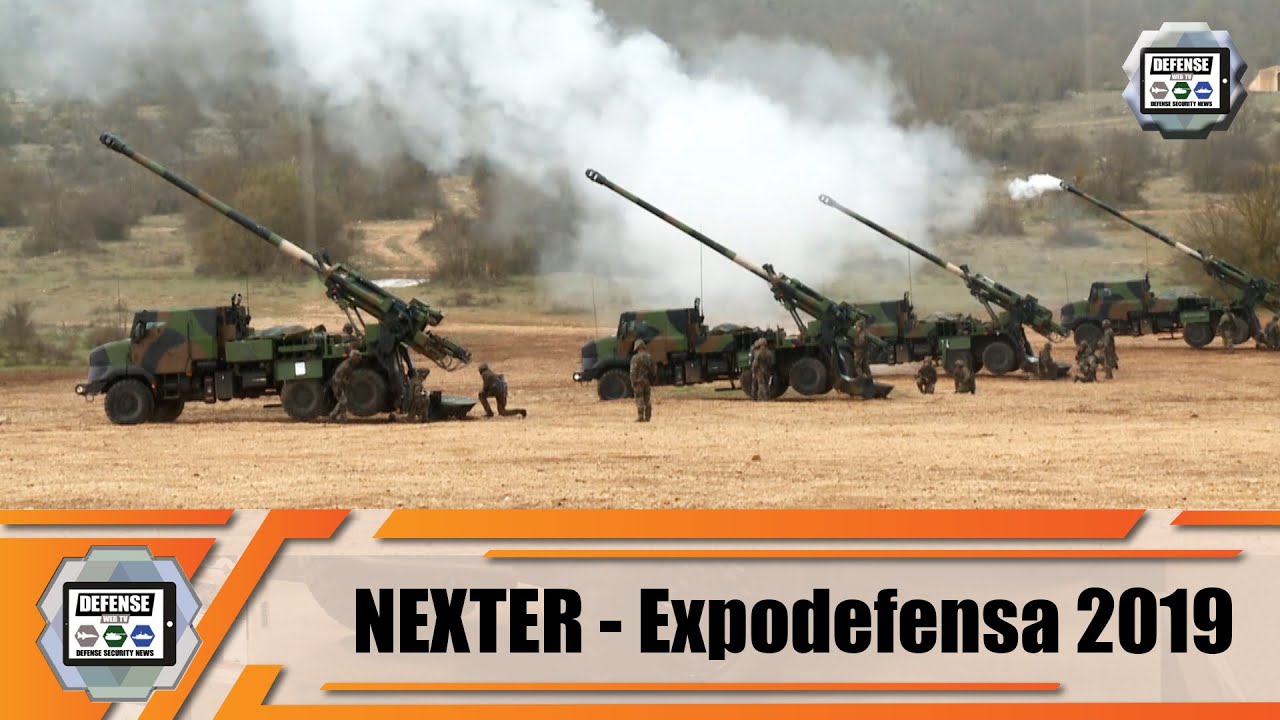 'Video thumbnail for Nexter Systems ExpoDefensa 2019 with artillery systems 20mm automatic cannon ammunition and robots'