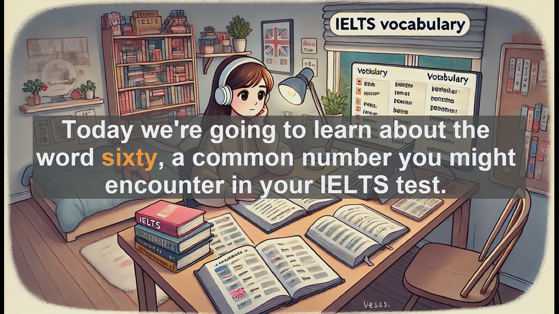 'Video thumbnail for 2500 Must Know IELTS 5.5 Vocabulary - Learn the Number 'Sixty' for IELTS Success'