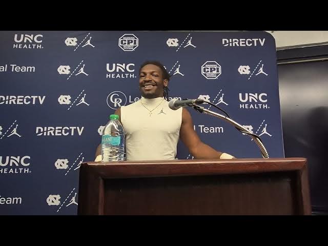 Video thumbnail for #UNC running back Demon June press conference