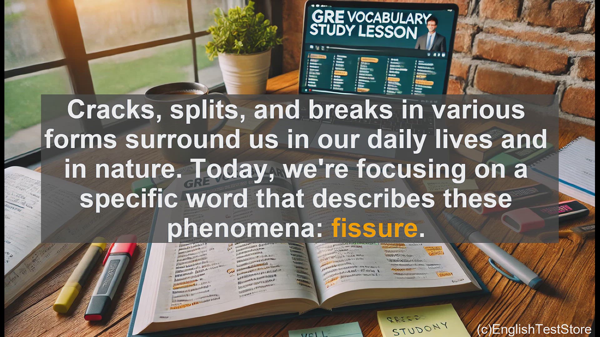 'Video thumbnail for GRE Vocabulary Lesson: Understanding the Meaning and Usage of 'Fissure''