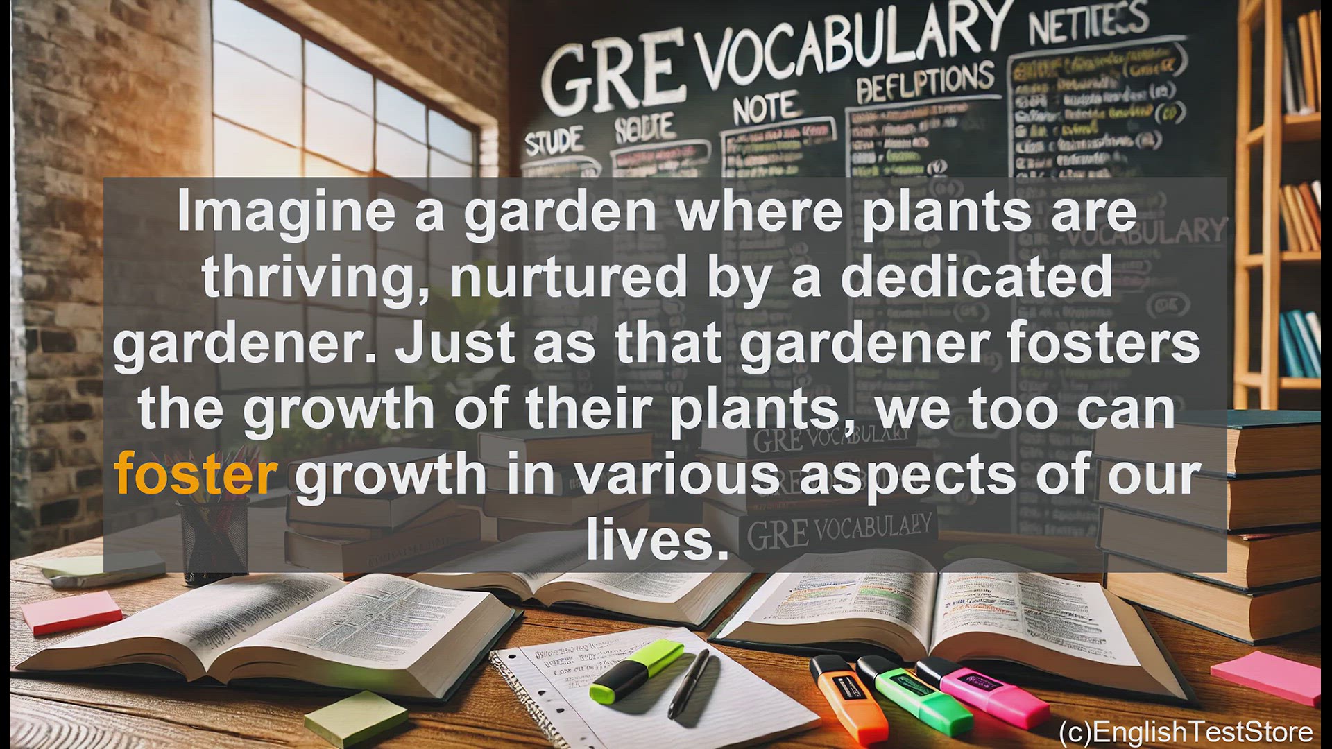 'Video thumbnail for GRE Vocabulary Lesson: Fostering Growth - Exploring the Versatile Word'