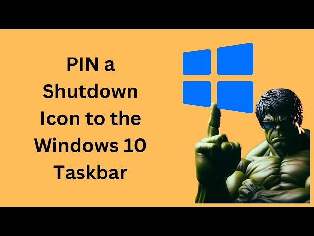 'Video thumbnail for How to PIN a Shutdown Icon to the Windows 10 Taskbar | GearUpWindows Tutorial'