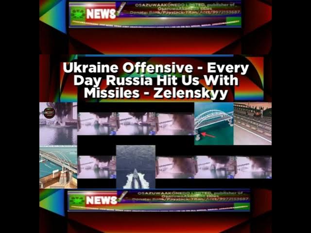 'Video thumbnail for Ukraine Offensive - Every Day Russia Hit Us With Missiles - Zelenskyy'
