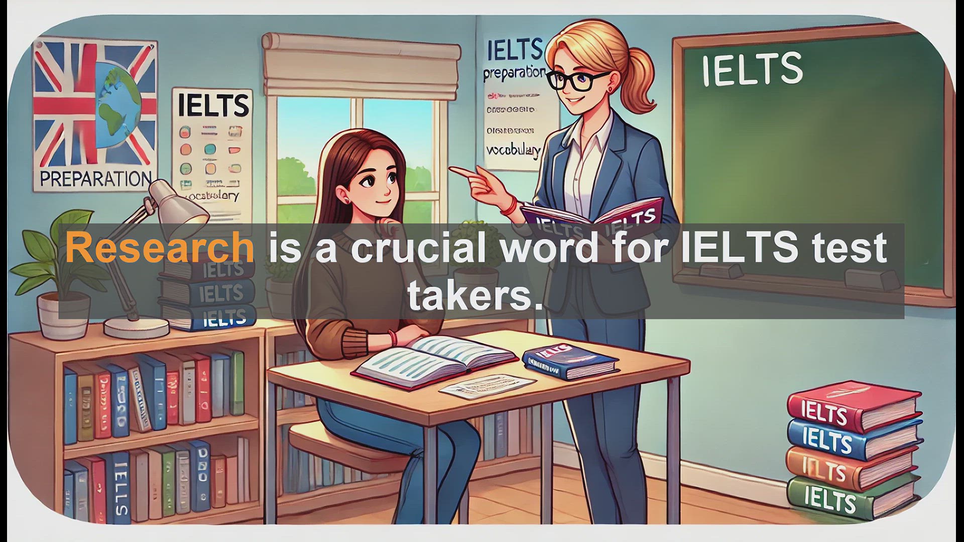 'Video thumbnail for 2500 Must Know IELTS 5.5 Vocabulary - IELTS Vocabulary: Mastering the Word 'Research''