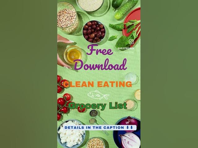 Video thumbnail for Free Download Clean Eating Grocery List