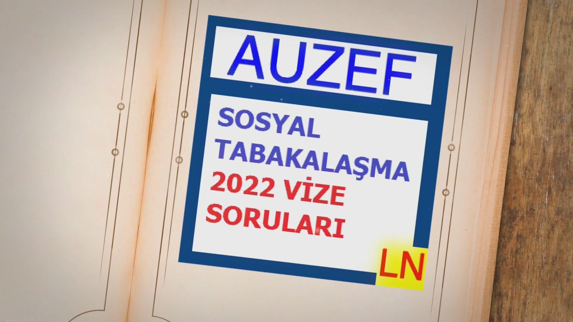 'Video thumbnail for Sosyal Tabakalaşma 2022 Vize Soruları'