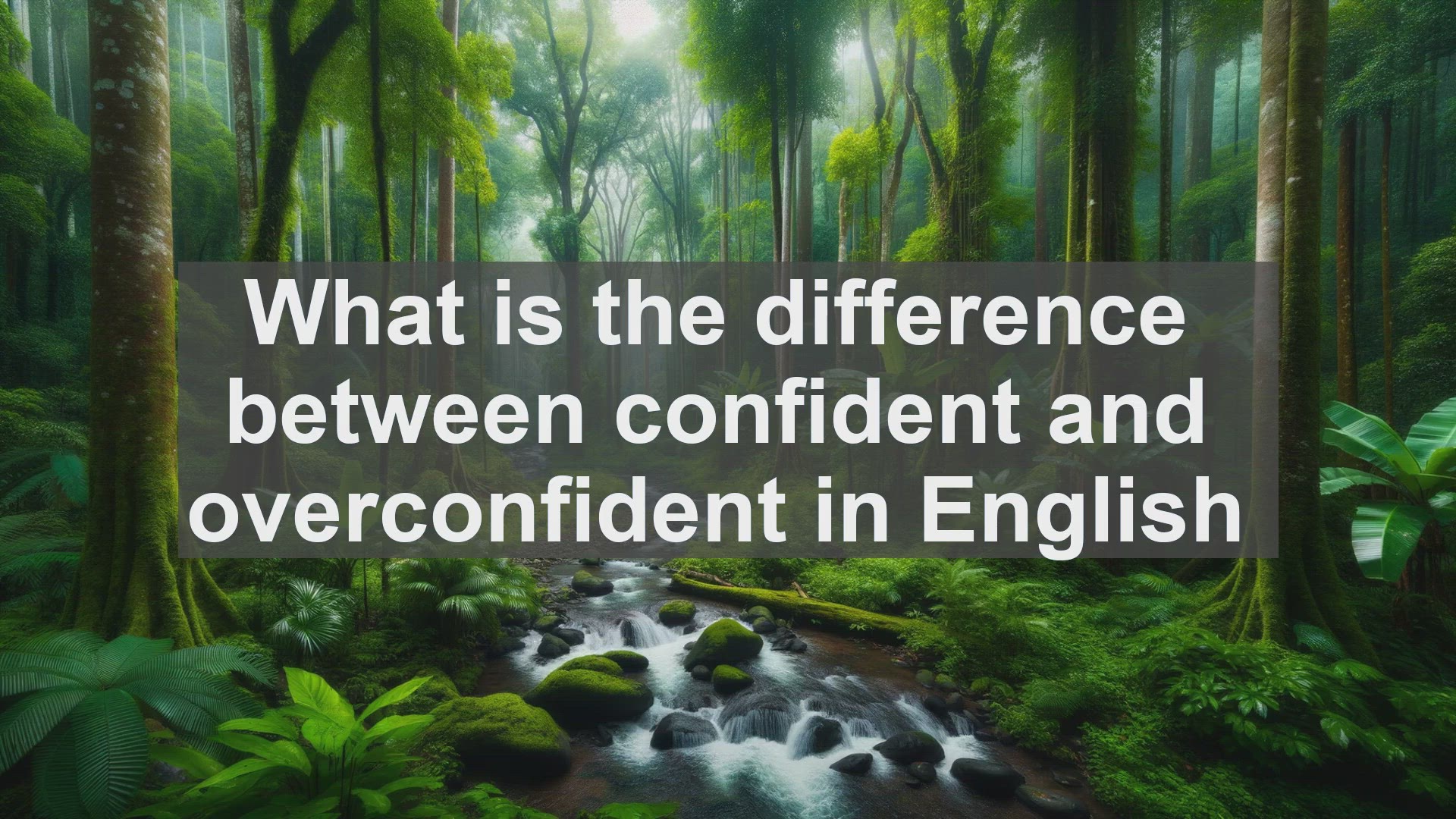 'Video thumbnail for What is the difference between confident and overconfident in English?'