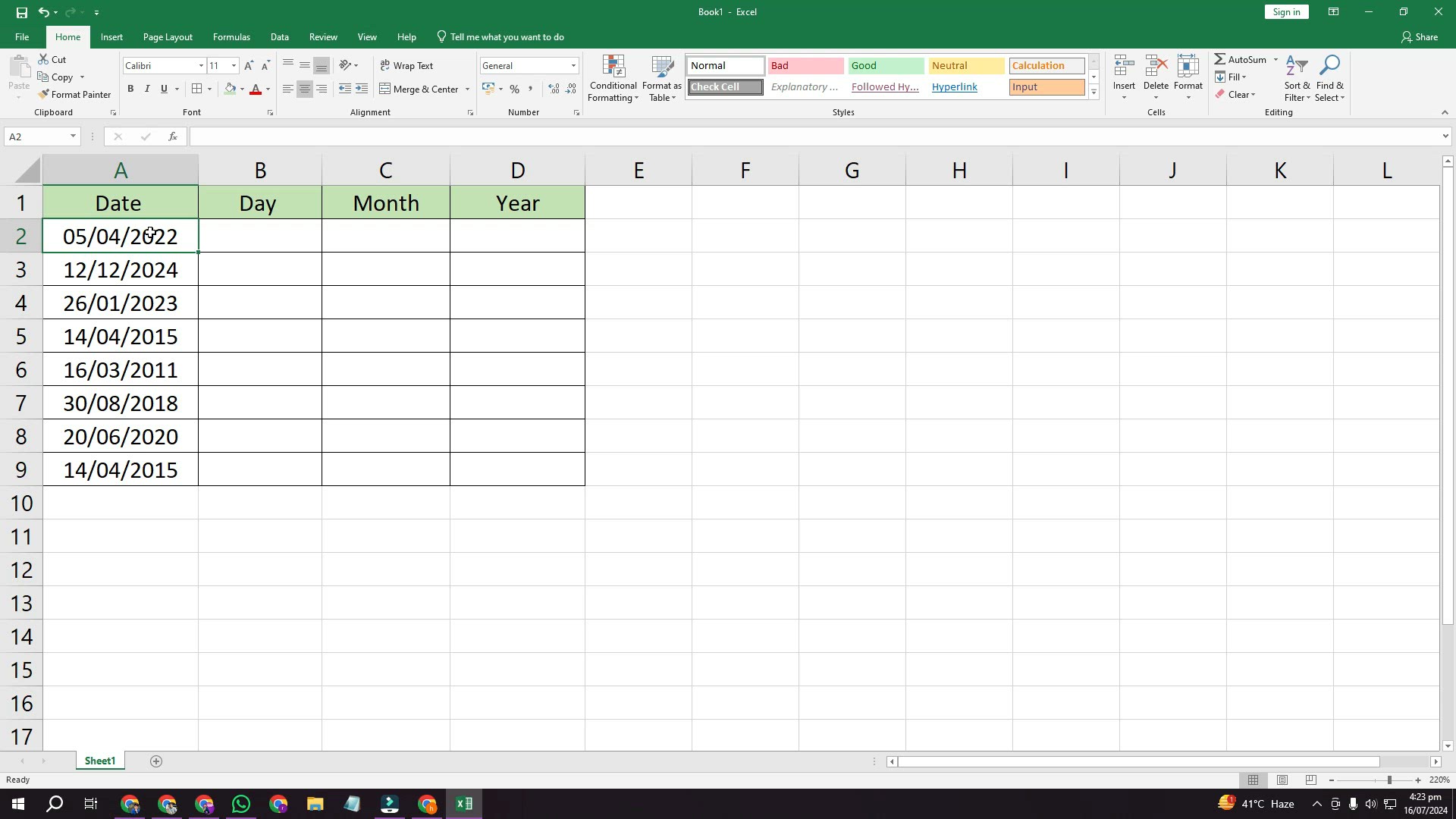 'Video thumbnail for how to Extract Day Month and Year from Date in Excel'