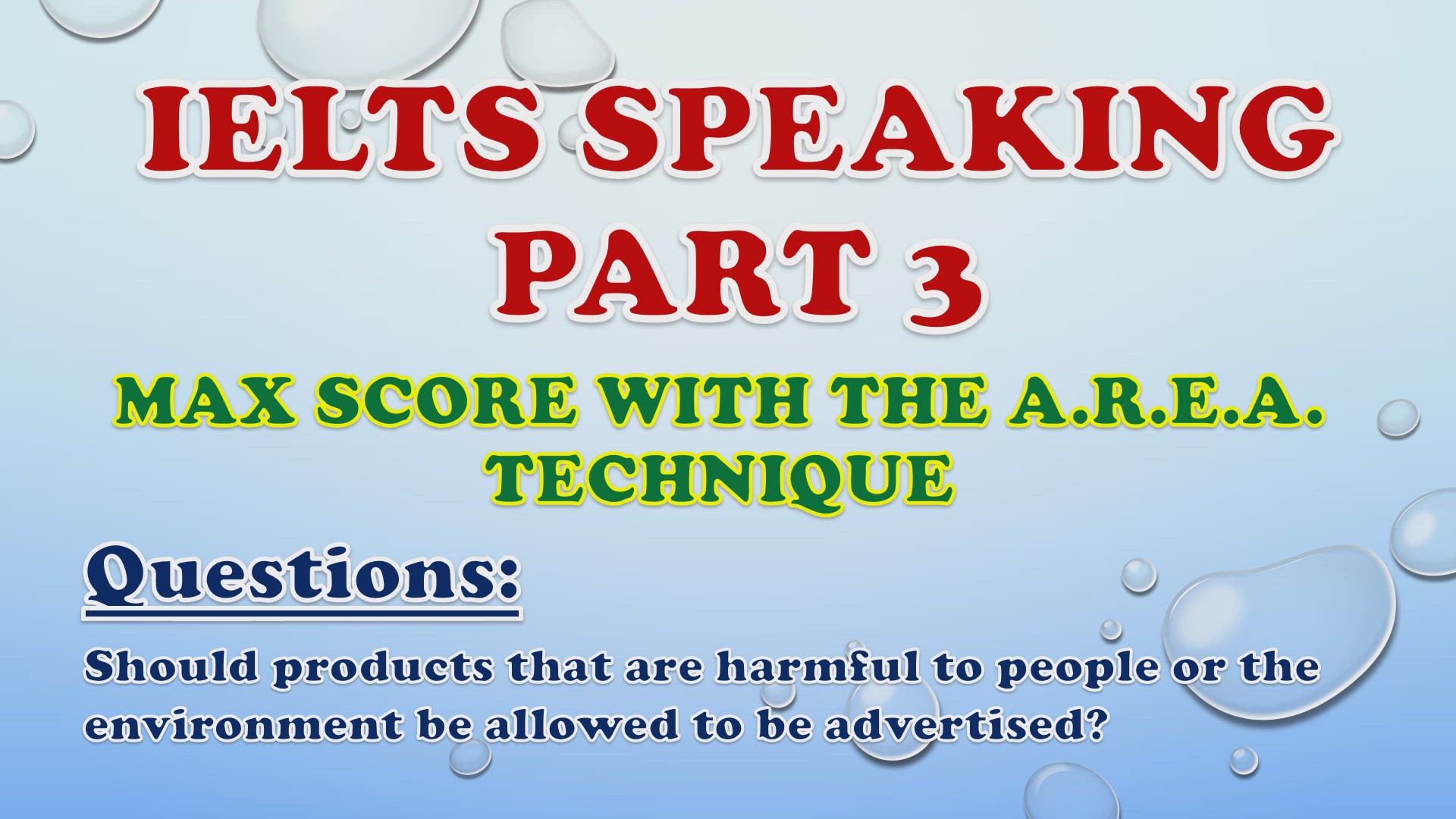 'Video thumbnail for Should products that are harmful to people or the environment be allowed to be advertised? - IELTS Speaking Part 3'