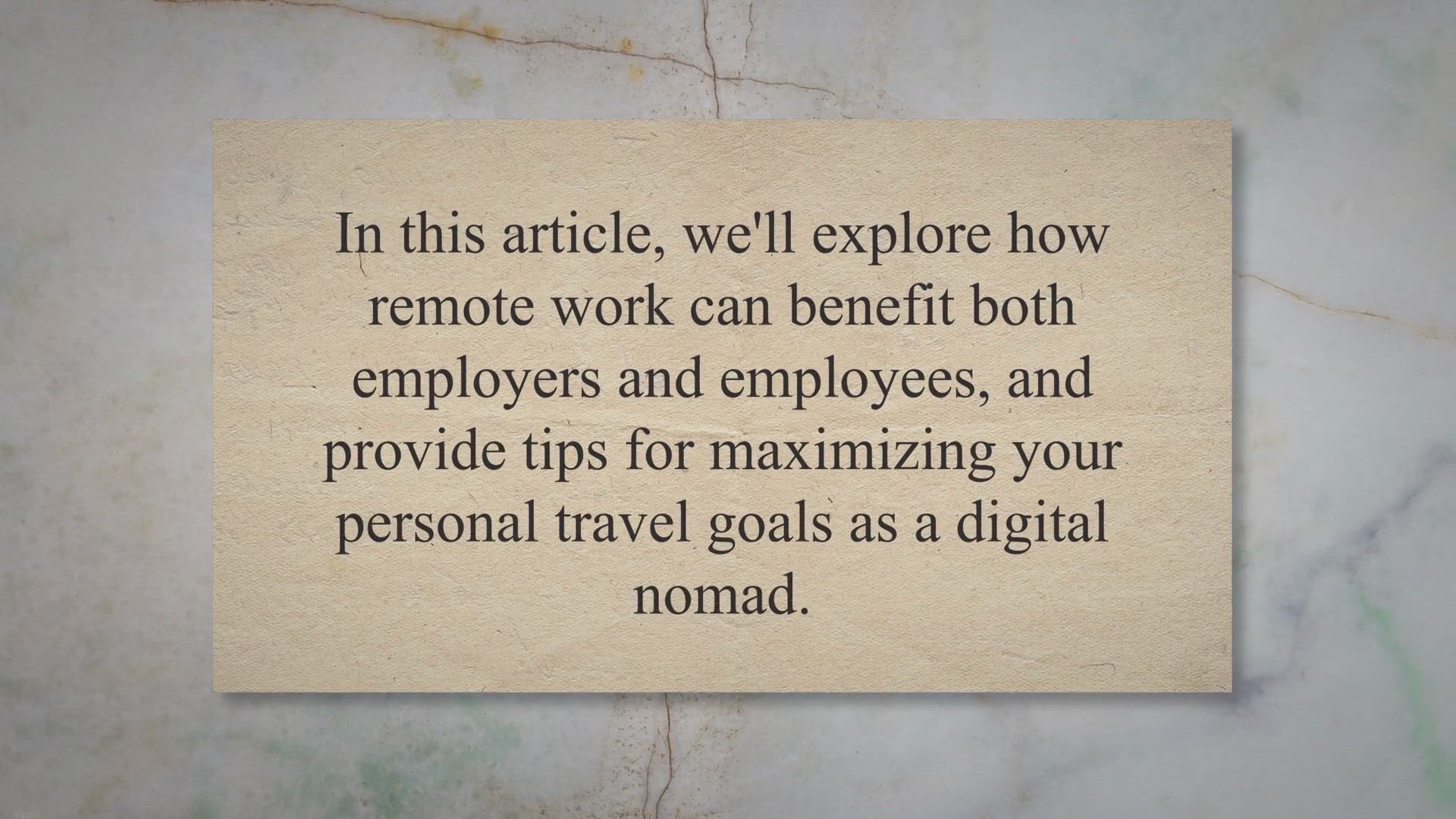 Video thumbnail for Maximizing Remote Work: Achieving Personal Travel Goals as a Digital Nomad