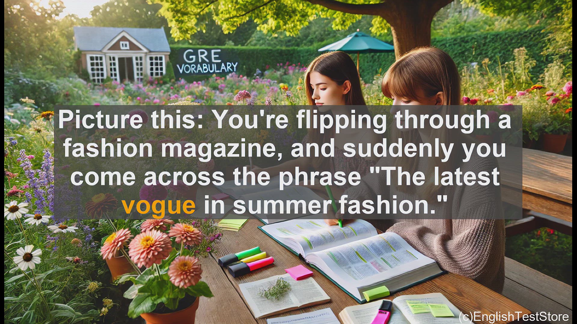'Video thumbnail for GRE Vocabulary Lesson: Exploring the Meaning and Usage of 'Vogue''