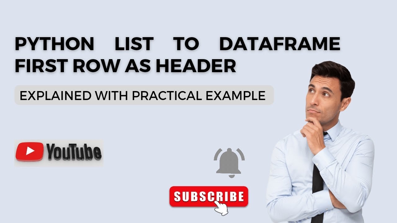 'Video thumbnail for Python List to Dataframe First Row as Header - Python Tutorial'