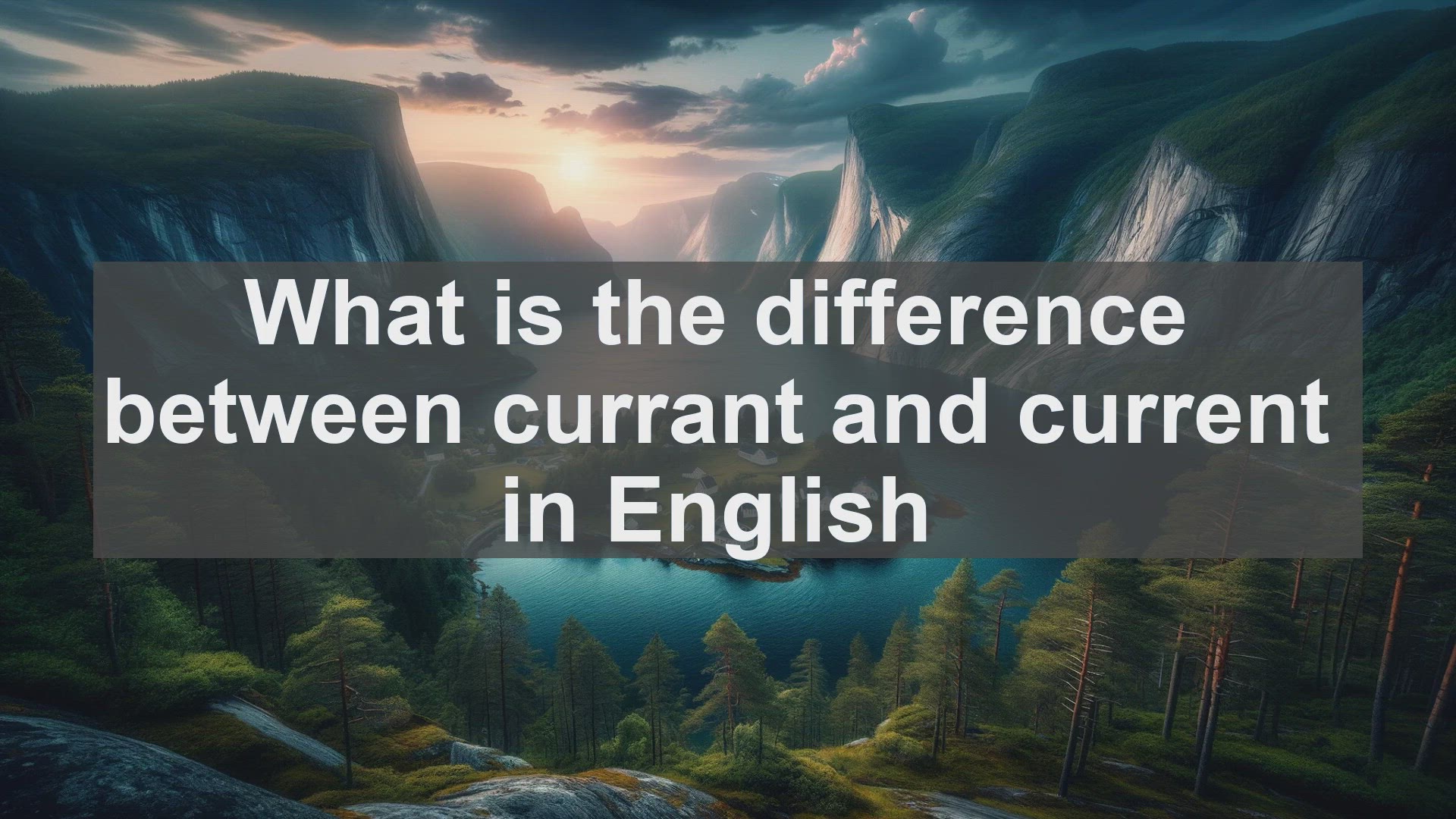 'Video thumbnail for What is the difference between currant and current in English?'