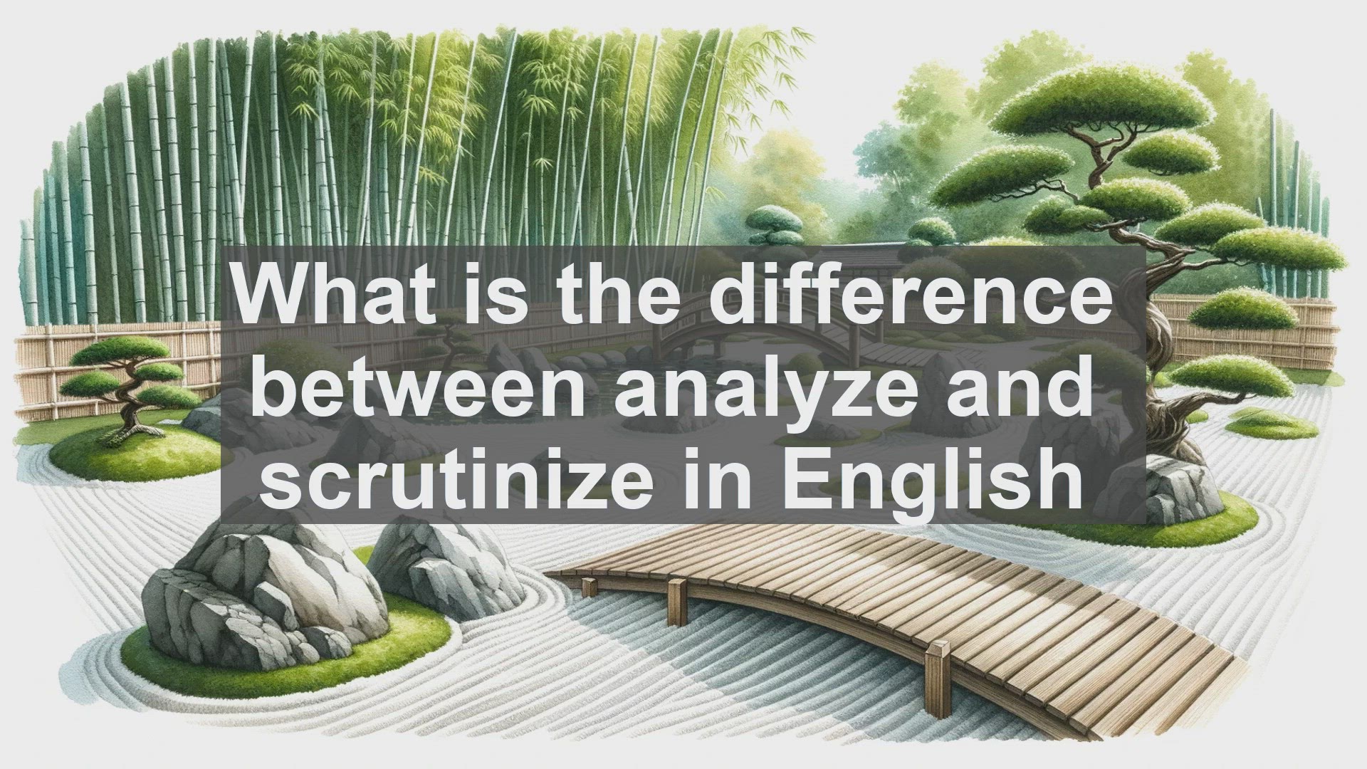 'Video thumbnail for What is the difference between analyze and scrutinize in English?'