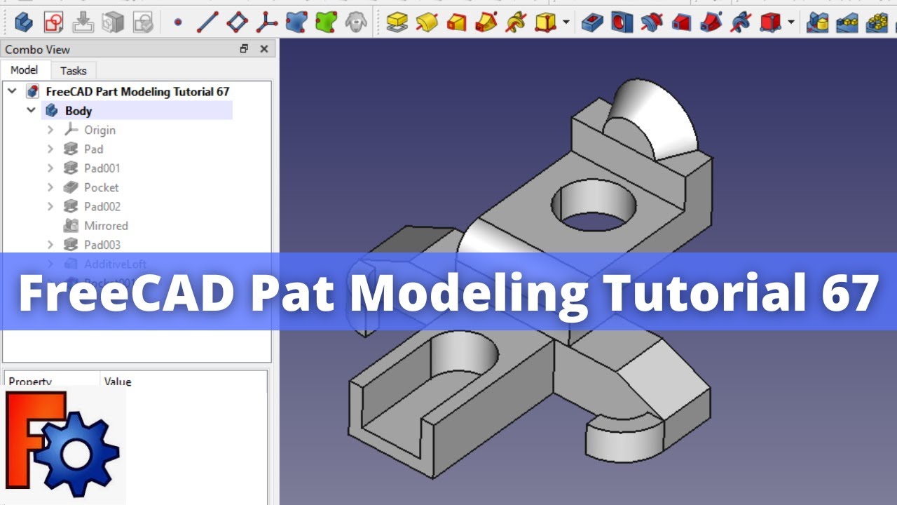 'Video thumbnail for FreeCAD Part Modeling Tutorial 67 | FreeCAD Tutorial | Mechnexus |'