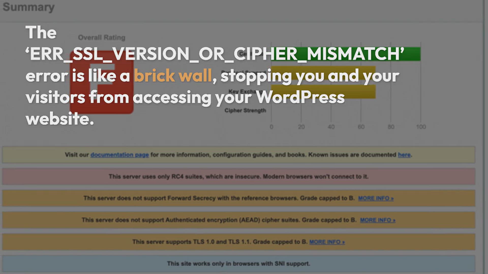 'Video thumbnail for How to Fix ’ERR_SSL_VERSION_OR _CIPHER_MISMATCH’ in WordPress'