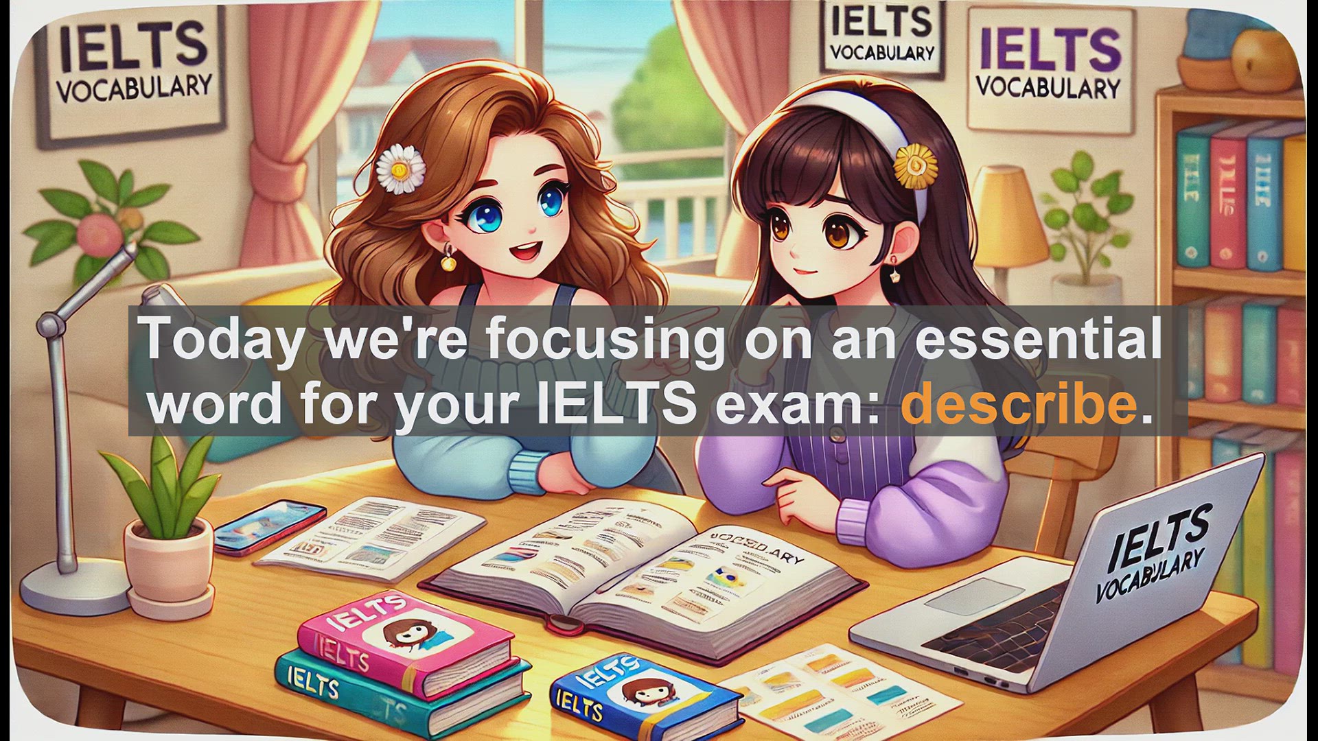 'Video thumbnail for 2500 Must Know IELTS 5.5 Vocabulary - IELTS Vocabulary: How to Use 'Describe' Effectively'