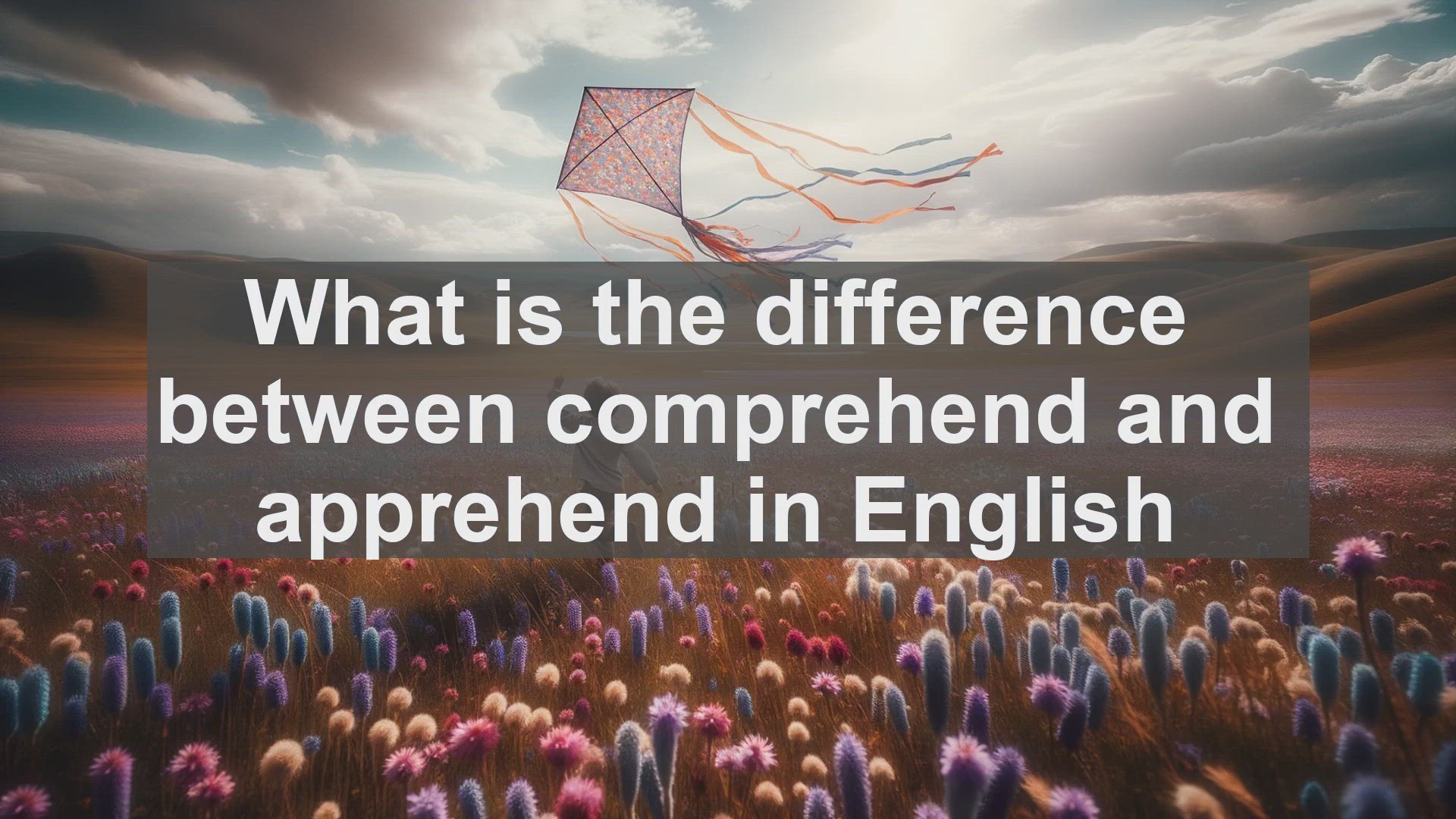 'Video thumbnail for What is the difference between comprehend and apprehend in English?'