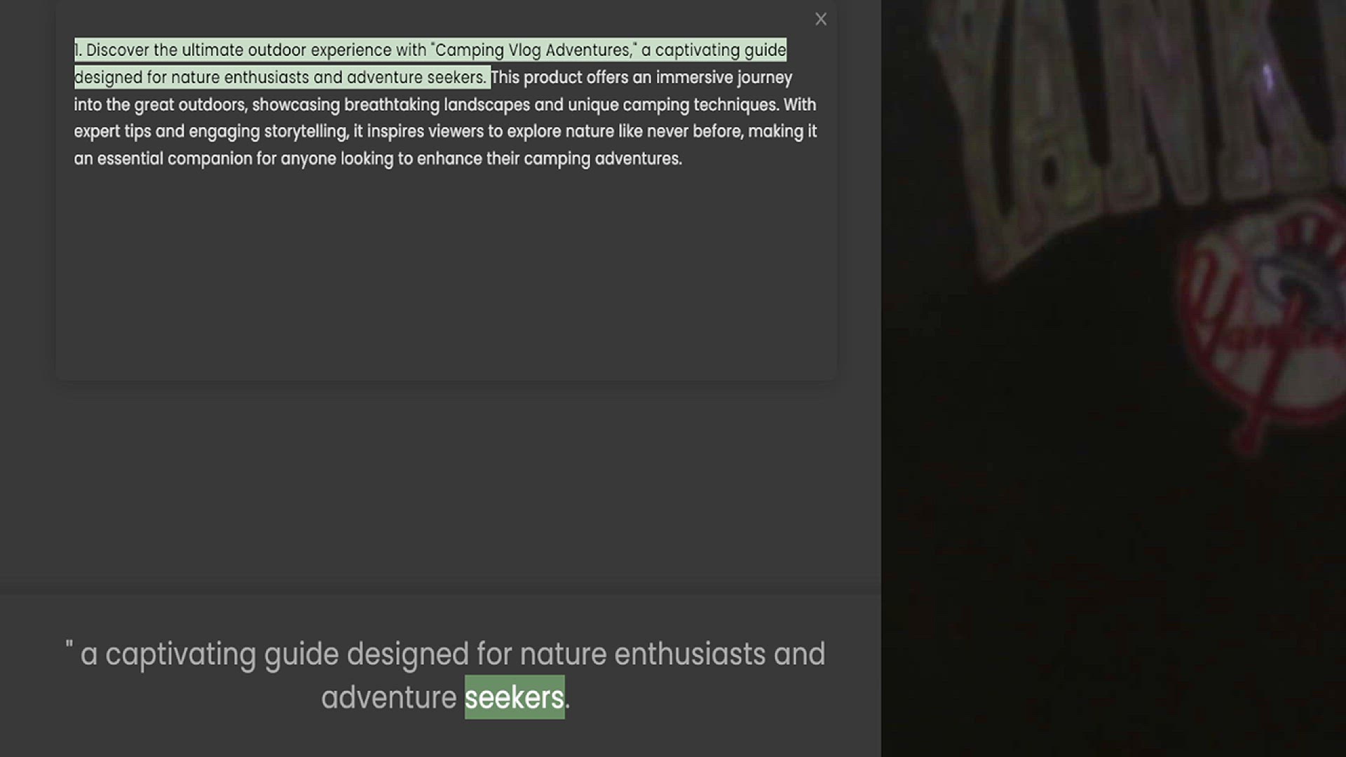 Video thumbnail for 1. Discover the ultimate outdoor experience with Camping Vlog Adventures, a captivating guide designed for nature enthusiasts and adventure seekers. This product offers an immersive journey into the great outdoors, showcasing breathtaking