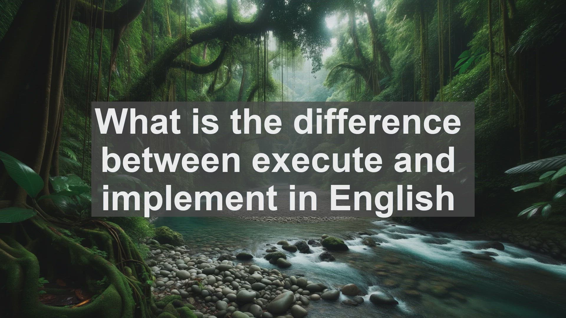 'Video thumbnail for What is the difference between execute and implement in English?'