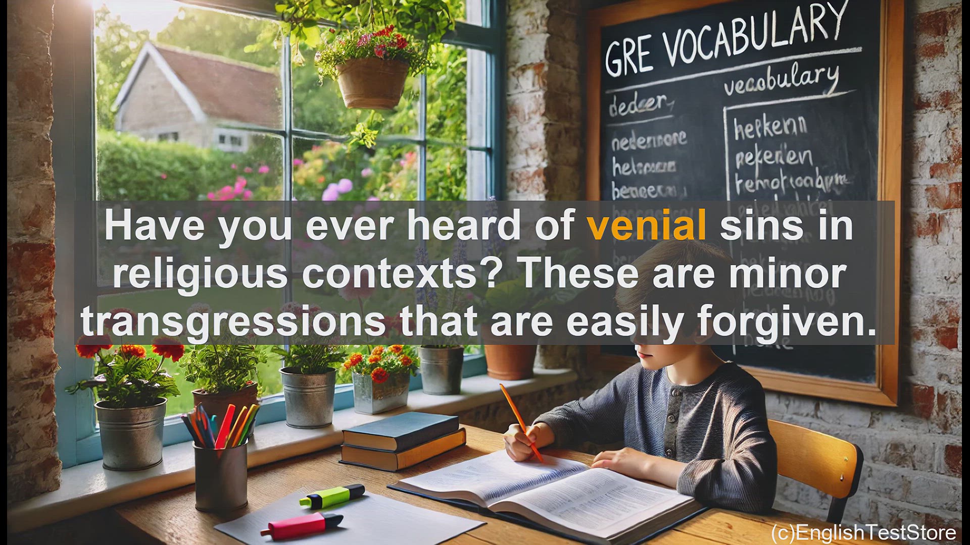'Video thumbnail for GRE Vocabulary Lesson: Understanding Venial Sins - Minor Transgressions and Forgiveness'