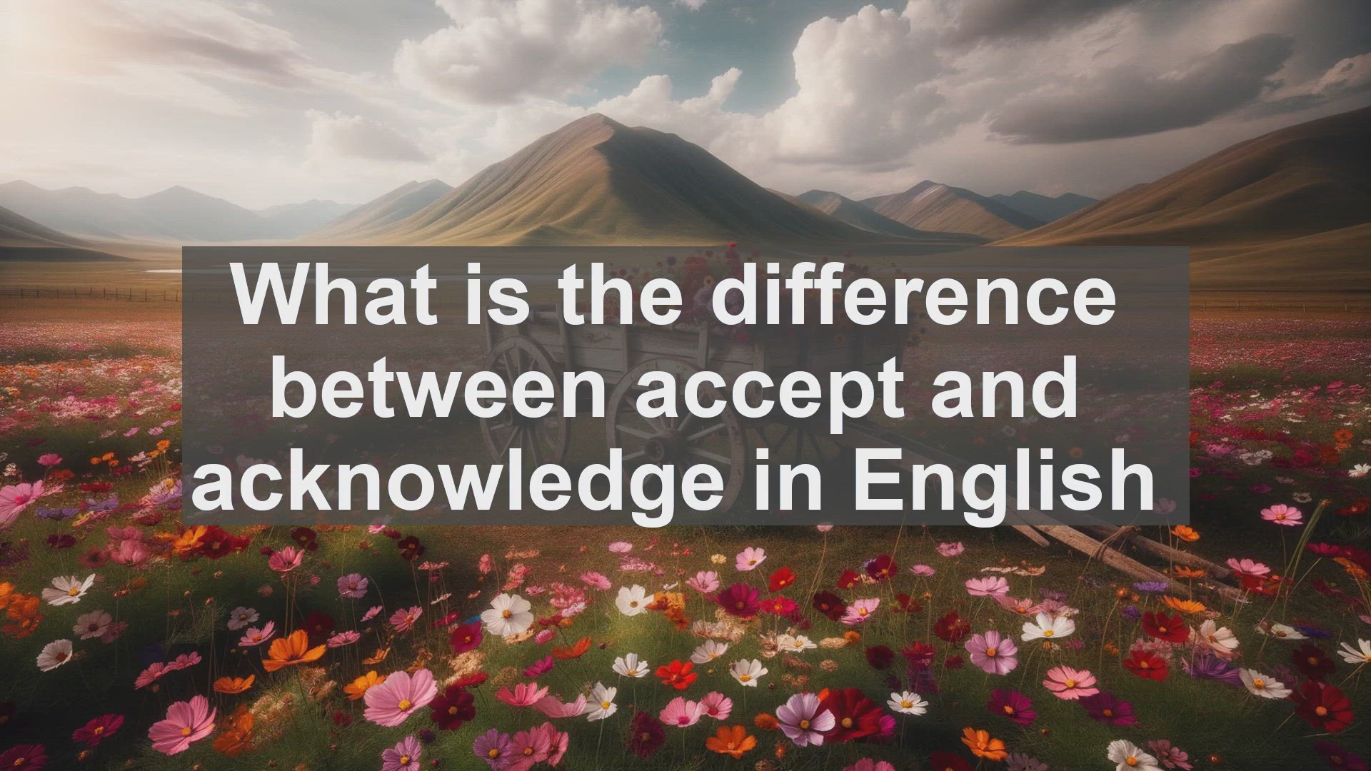 'Video thumbnail for What is the difference between accept and acknowledge in English?'