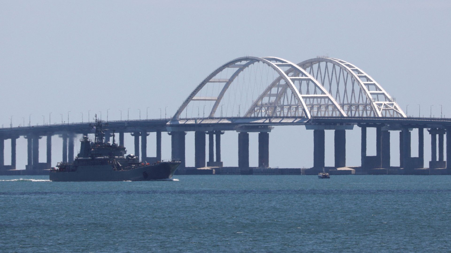'Video thumbnail for Russian bridge to Crimea reopens after Ukrainian attack'