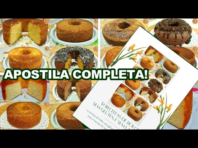 'Video thumbnail for Aprenda Como Fazer 12 Bolos sem Glúten e sem Lactose COM A APOSTILA COMPLETA EM PDF DIGITAL!'