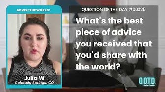 Video thumbnail for Julia's Advice: "Everyone is your mirror!"