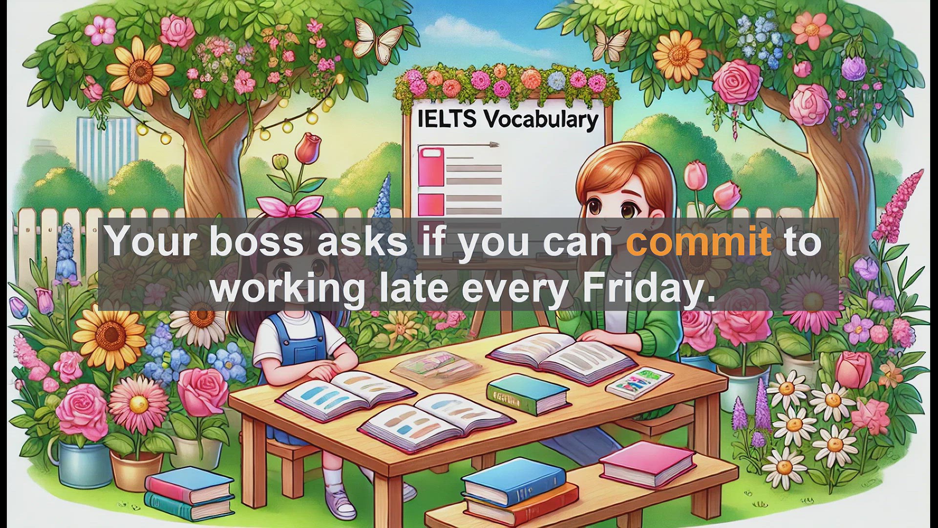 'Video thumbnail for 2500 Must Know IELTS 5.5 Vocabulary - Understanding 'Commit': A Key Word for IELTS Success'