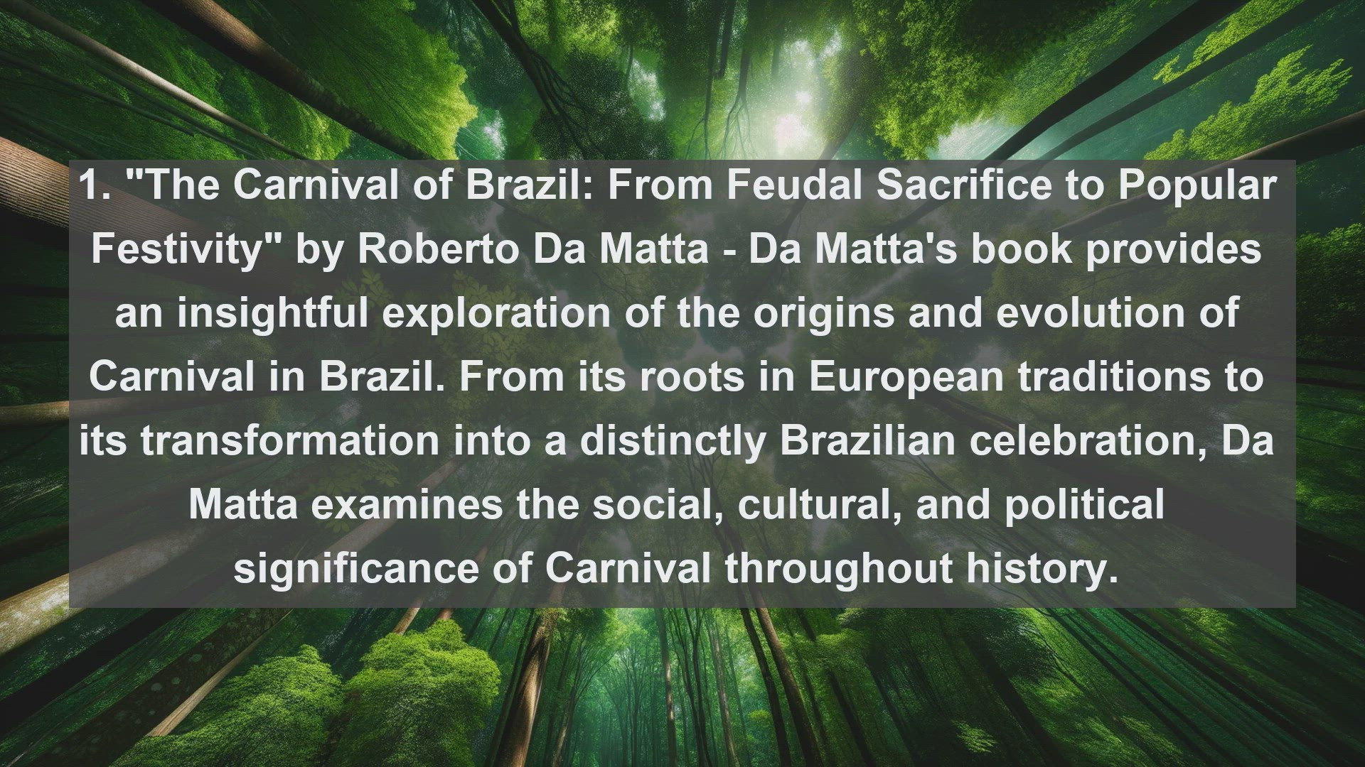 'Video thumbnail for Top 10 Brazilian Books on Carnival'